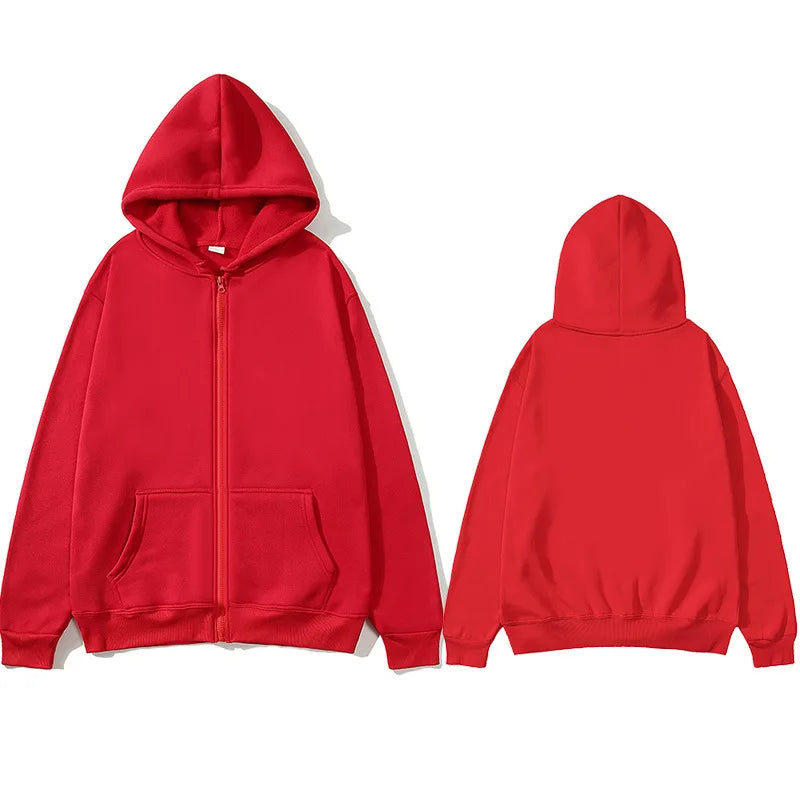 Fashionable casual zipper hoodie, hip-hop street sports shirt, skateboarding men's/women's pullover, men's hoodie - ATFH