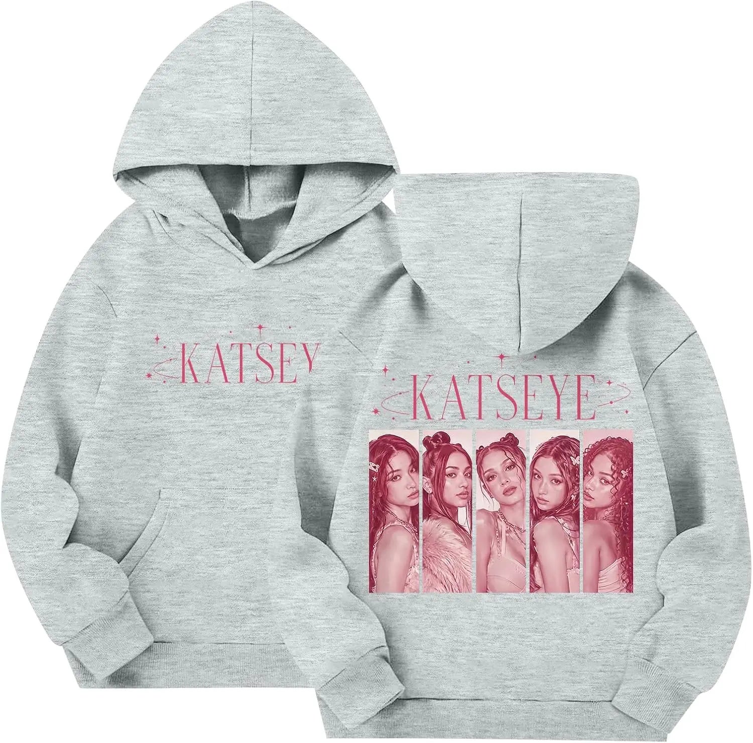 Kids Katseye Hoodies for Girls Katseye Merch Graphic Sweatshirts Long Sleeve Hoodie
