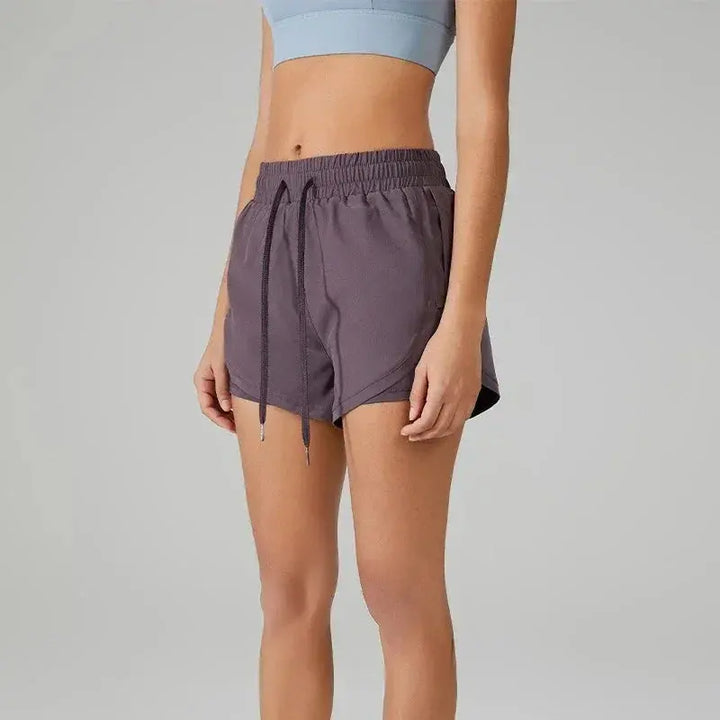 2 in 1 Women Running Shorts Yoga Clothes Fitness Elastic Summer Workout Female Jogging Leggings For Ladies Gym Sport Shorts Tahsi Fashion House