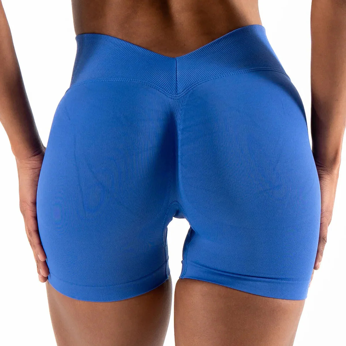 Seamless Workout Shorts for Women, V-Waistband Tight Fit Shorts, 3-Inch Yoga Running Shorts Tahsi Fashion House