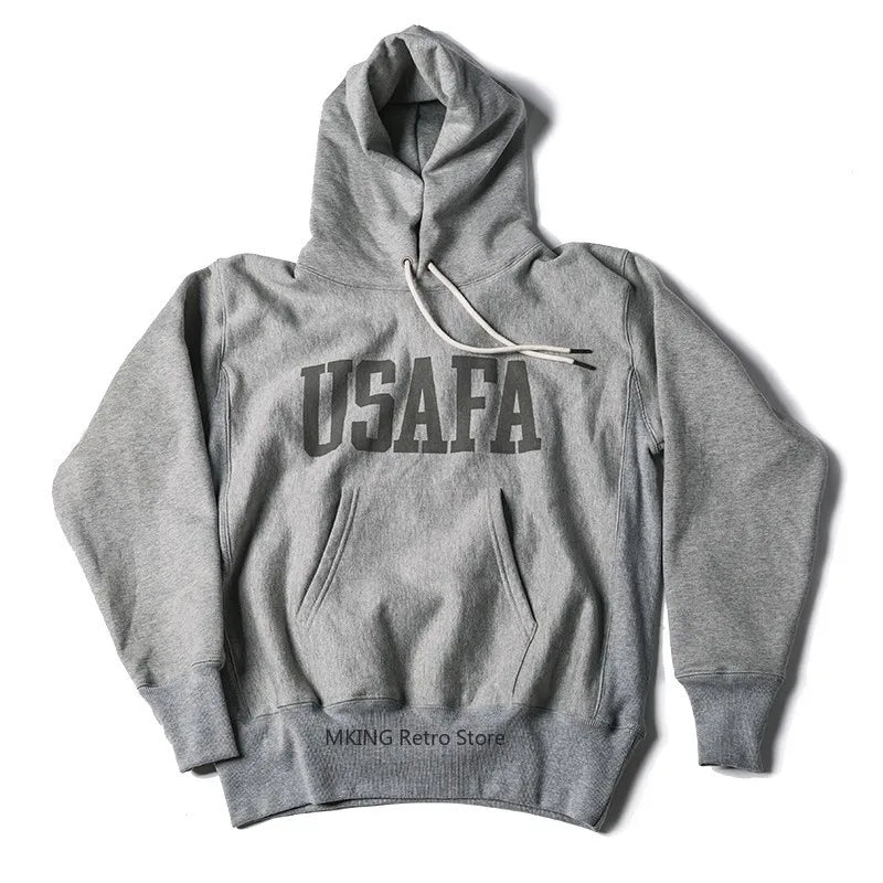 NON STOCK Heavy Thickened Tier Bottom Sweater Men's USAFA Sports Pullover Hoodie - ATFH