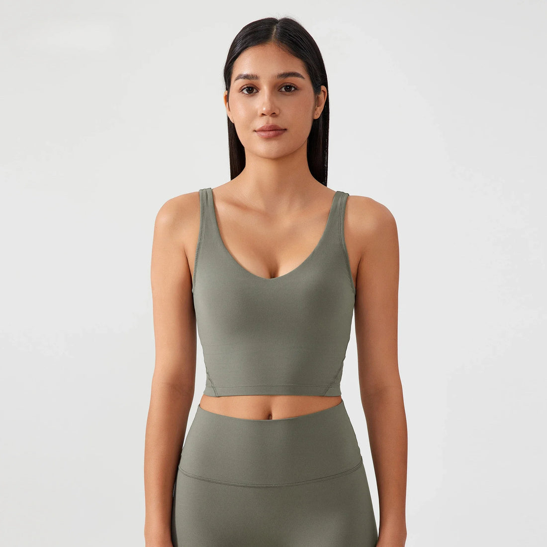 Sports Bra for Women Yoga Top Fixed Chest Pad Gym Vest Shock-proof Workout Tops Yoga Clothes U-shaped Back Fitness Crop Top - ATFH