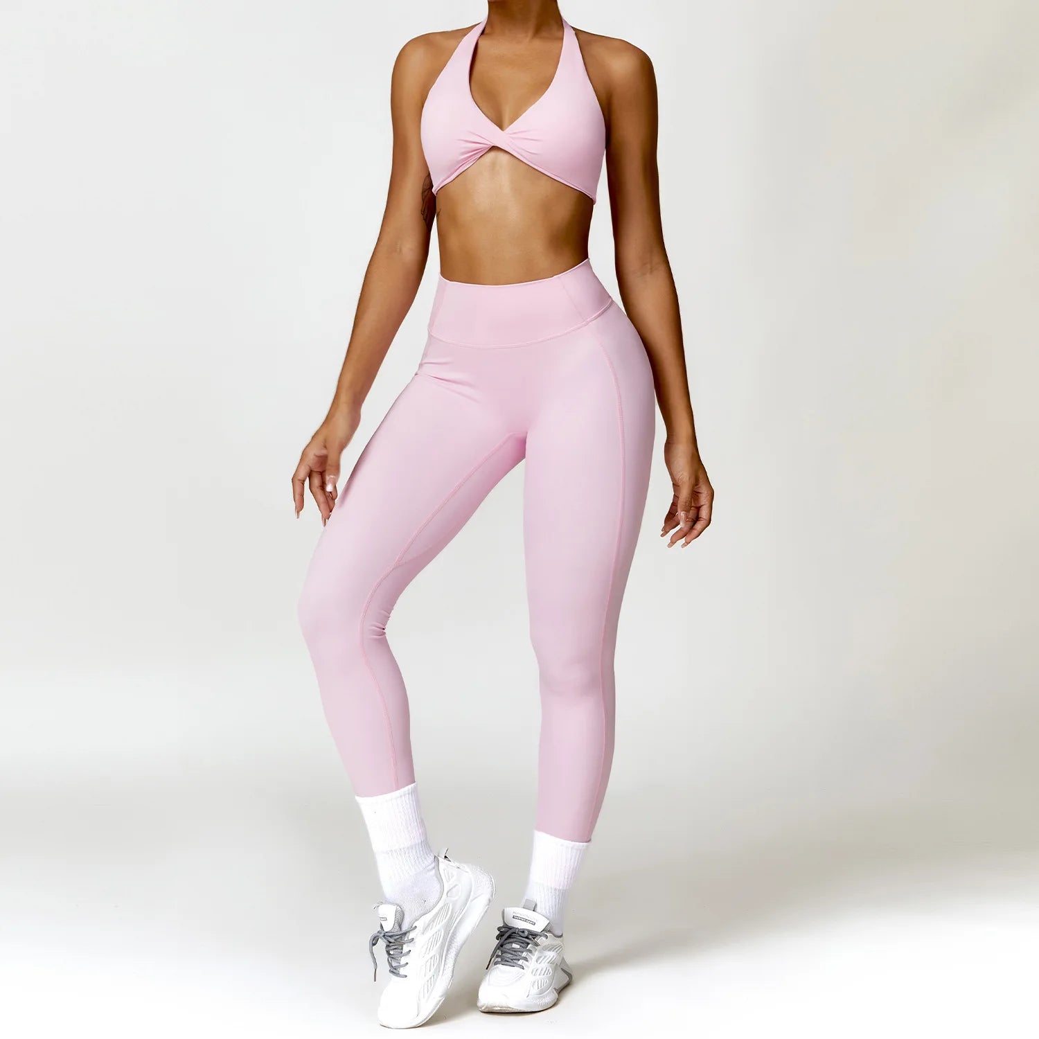 Women Seamless Yoga Set 2PCS Gym Workout Clothes for Female Push Up Bra High Waist Leggings Sexy Fitness Sportswear Sports Suits - ATFH