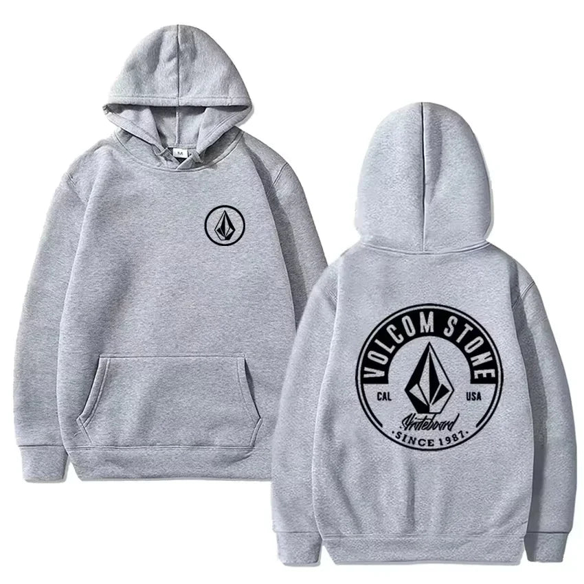New Fashion Hoodie Women and Man Hoody Volcom Stone Double-sided Casual Graphic Sports Tops Breathable Streetwear Clothing