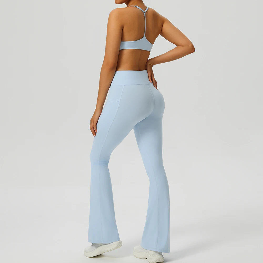 Yoga Set 2 Pieces Sports Outfits Women Clothes Fitness Tracksuit Gym Legging Workout Training Female Bra Yoga Suit Sportswear - ATFH