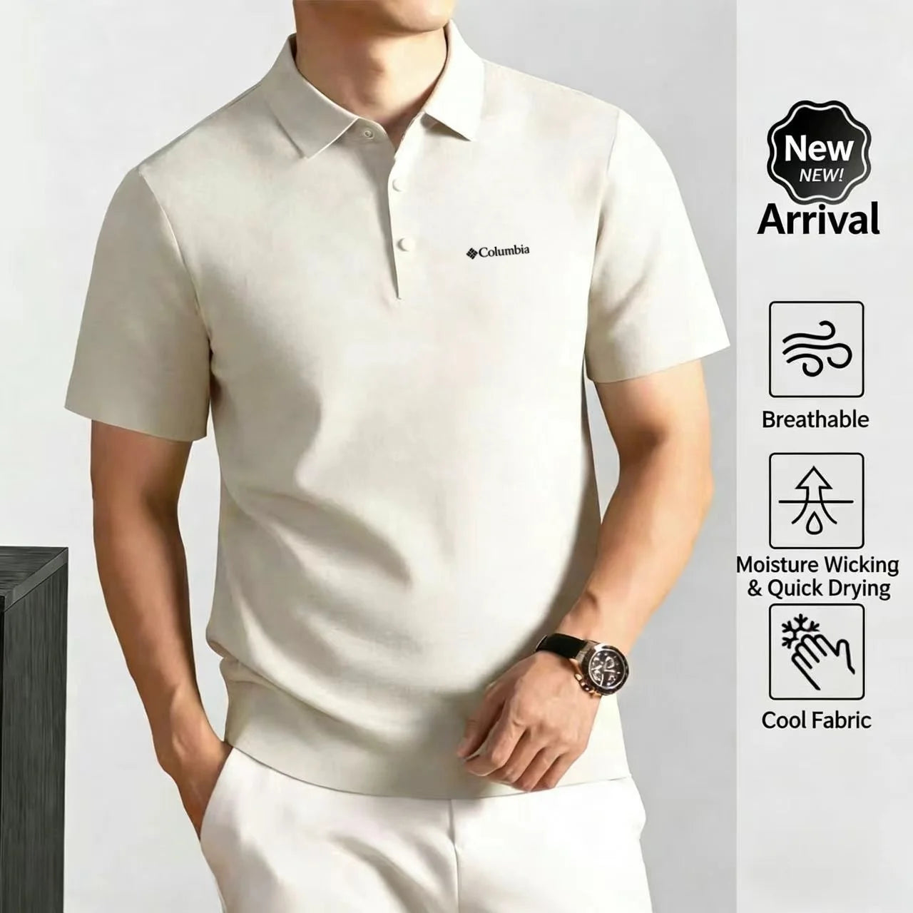 Men's summer quick drying polo shirt fashion letter embroidery business leisure comfort commut ventilate short sleeve Tshirt