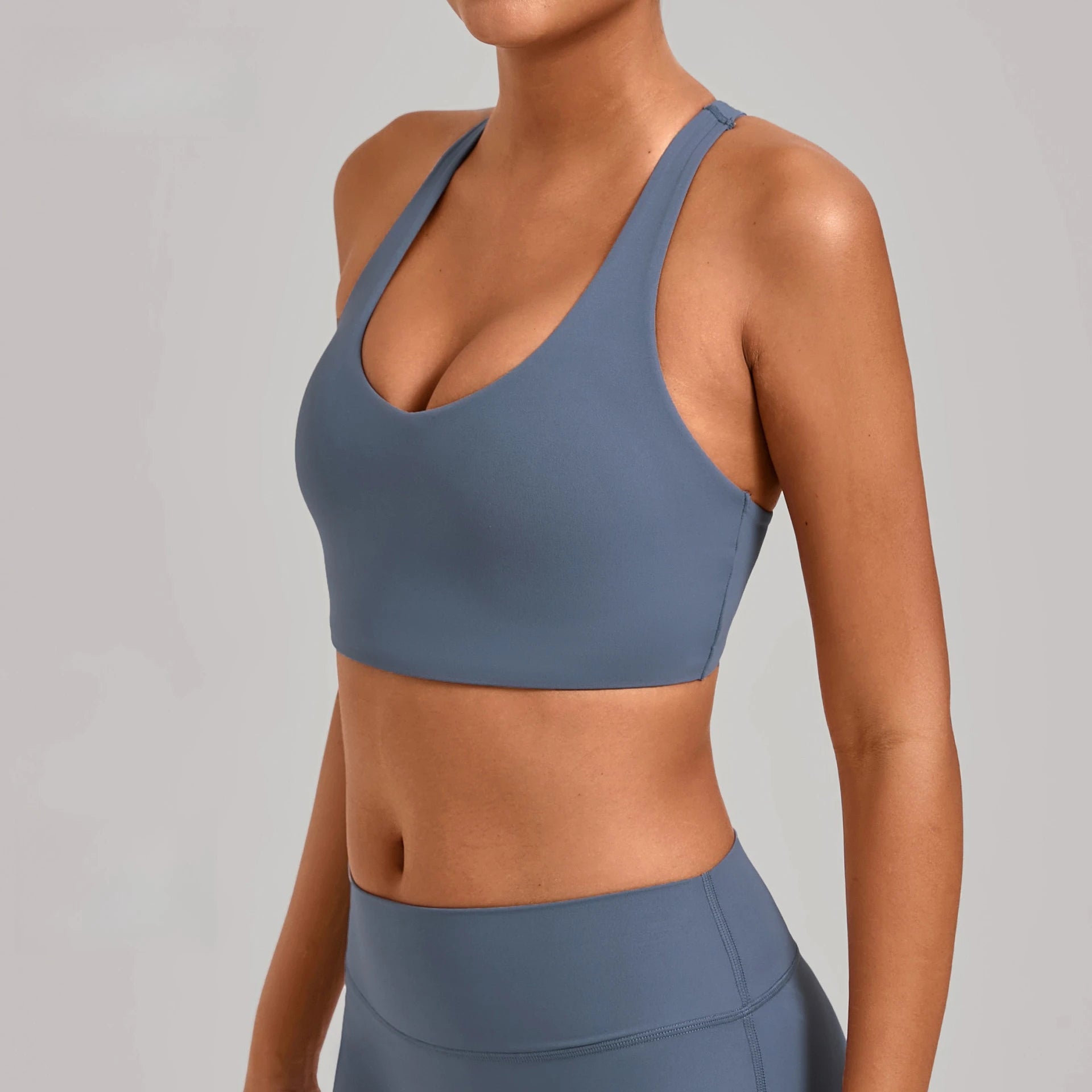 Seamless Gym Workout Top Vest-style Sports Yoga Bras Tight-fitting Outdoor Yoga Underwear Running Fitness Sports Bra for Women - ATFH