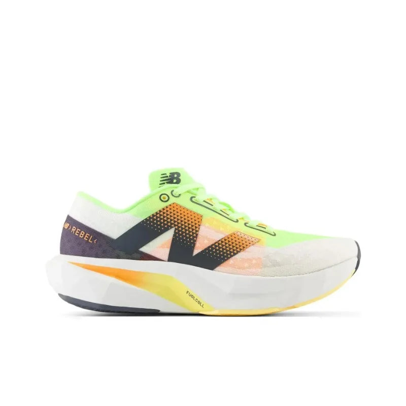 New Balance FuelCell Rebel v4 Women's Low-Top Running Shoes with Thick-Soled Cushioning, Navy Blue and Black  WFCXLA4