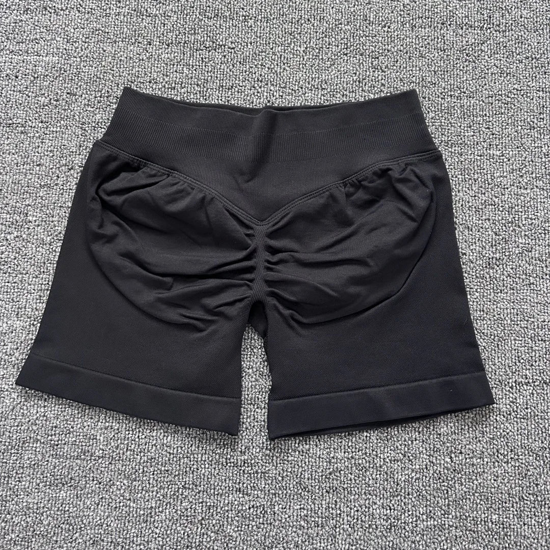 DYF Impact Seamless Sports Shorts Women Booty Yoga Shorts Quick Drying Fitness Tights Solid Workout Scrunch Customizable Lable