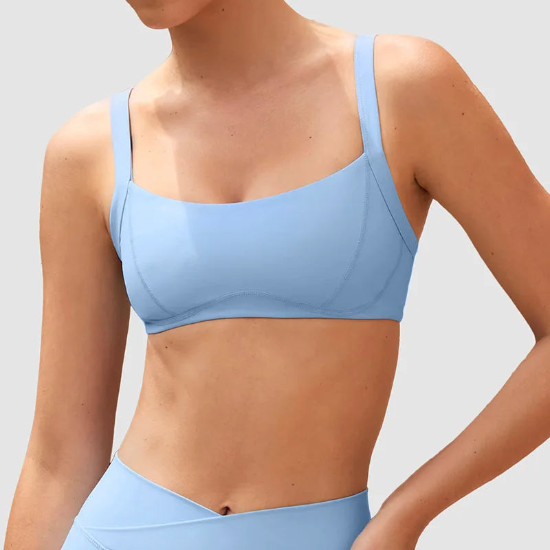 High Elastic Nude Feeling Breathable Elastic Cross Waist Three-point Shorts Suspender Beautiful Back Sports Underwear Yoga Suit - ATFH