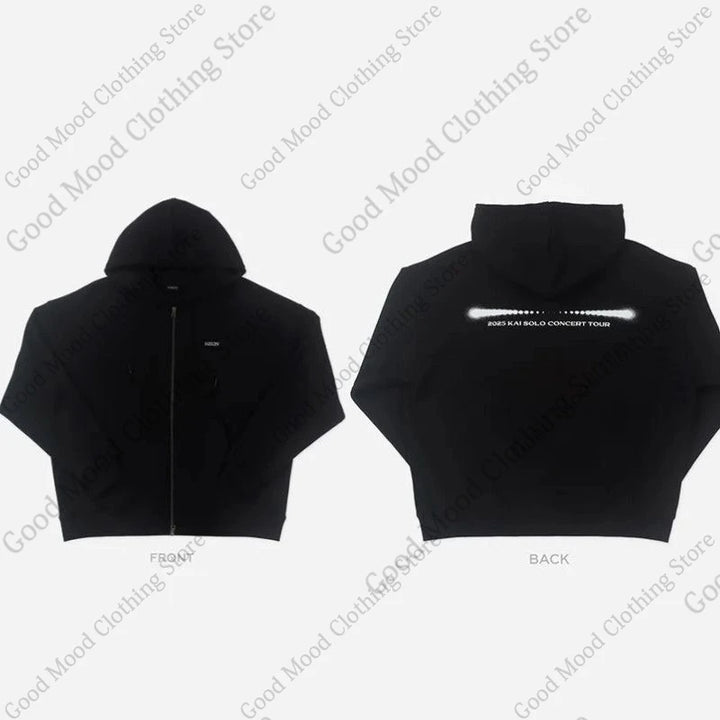 KAI KAION Concert Hoodies Fashion Popular Letter Print Zipper Hoodie Street Trend Men Women High Quality Thick Warm Sweatshirt - ATFH