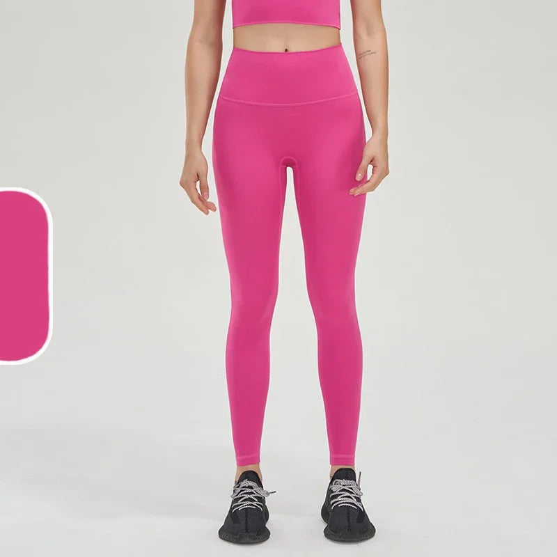 Women's 38 Colors Naked Feeling Yoga Leggings Women Sports Pants Tights Seamless Sport Femme Gym Leggins Workout Fitness Pants ATFH