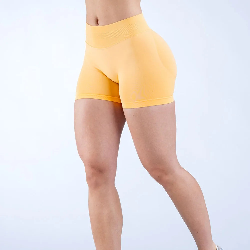 DYF Impact Seamless Sports Shorts Women Booty Yoga Shorts Quick Drying Fitness Tights Solid Workout Scrunch Customizable Lable