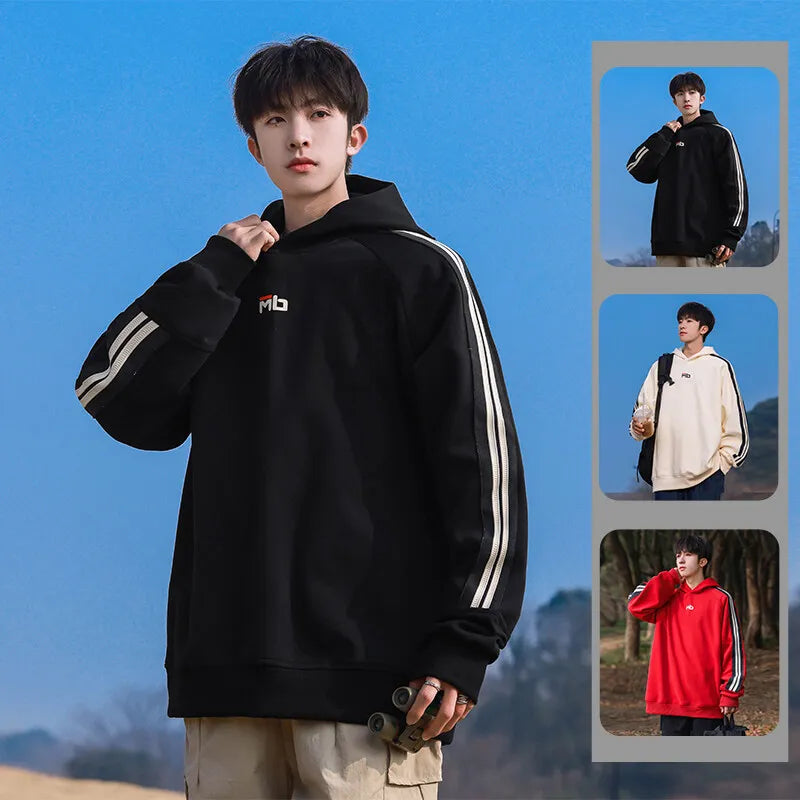 MB Men's Printed Hoodies 2025 New Korean Hoodie Street Trend Outdoor Travel Clothing Fishing Sports Tops - ATFH