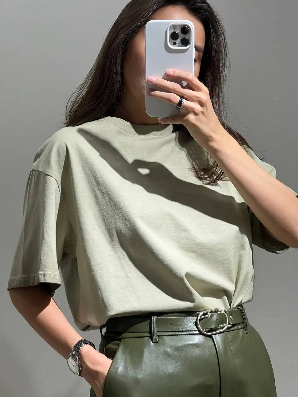 Hirsionsan Basic Cotton T Shirt Women 2026 Summer New Loose Solid Tees 19 Color Casual Loose Tshirt Oversized O Neck Female Tops - ATFH