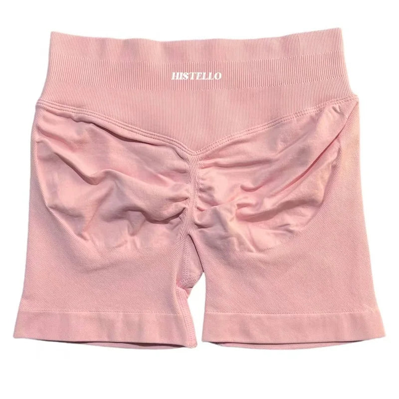 HISTELLO Sports Shorts Df Substitute High Waist Women Yoga Workout Short Seamless Leggings Stretch Fitness Running Gym Shorts Tahsi Fashion House
