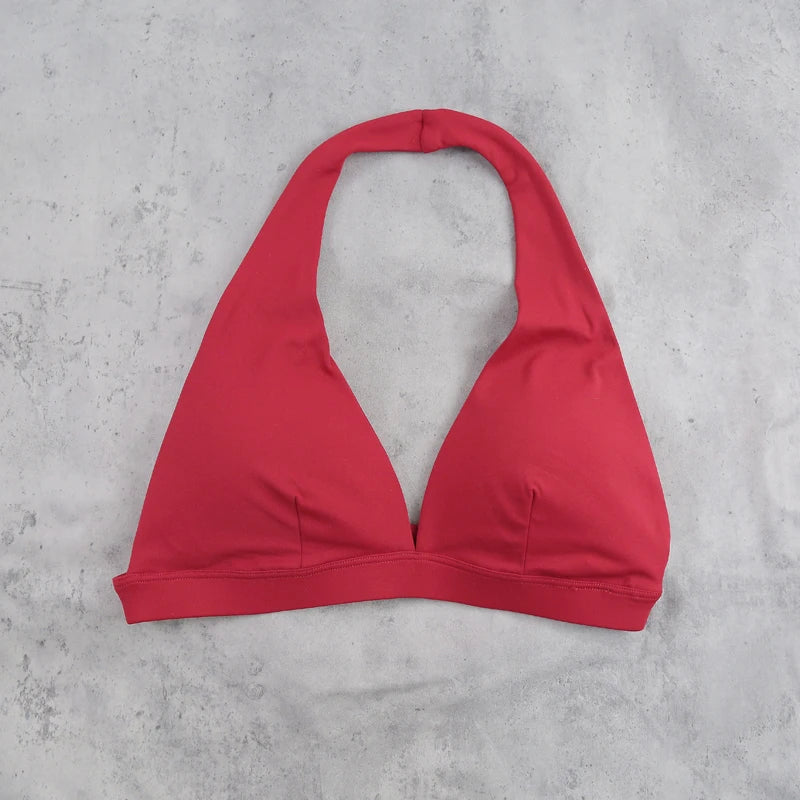 DIAS FIT JOY -Neck Hanging Neck Naked Feeling Yoga Bra for Running Fitness Cycling - Breathable Comfortable Sports Bra for Women - ATFH