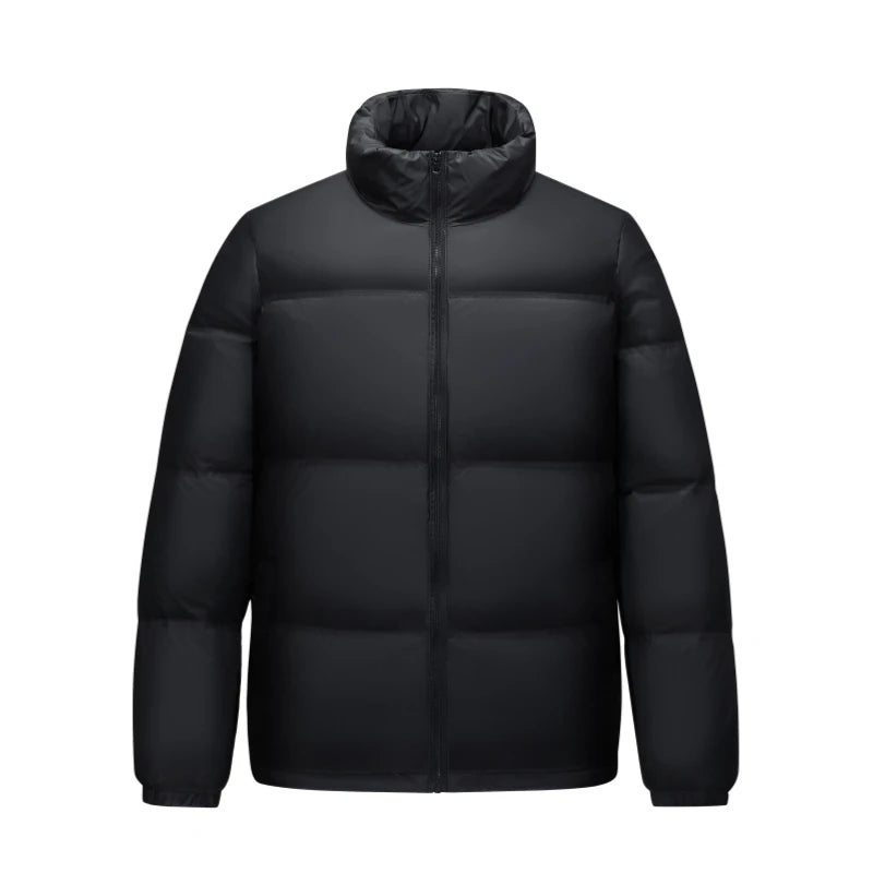 Outdoor Windproof Hiking Down Coats for Men Quality Waterproof Camping Down Jacket Stand Collar Warm Overcoat Fashion All-match