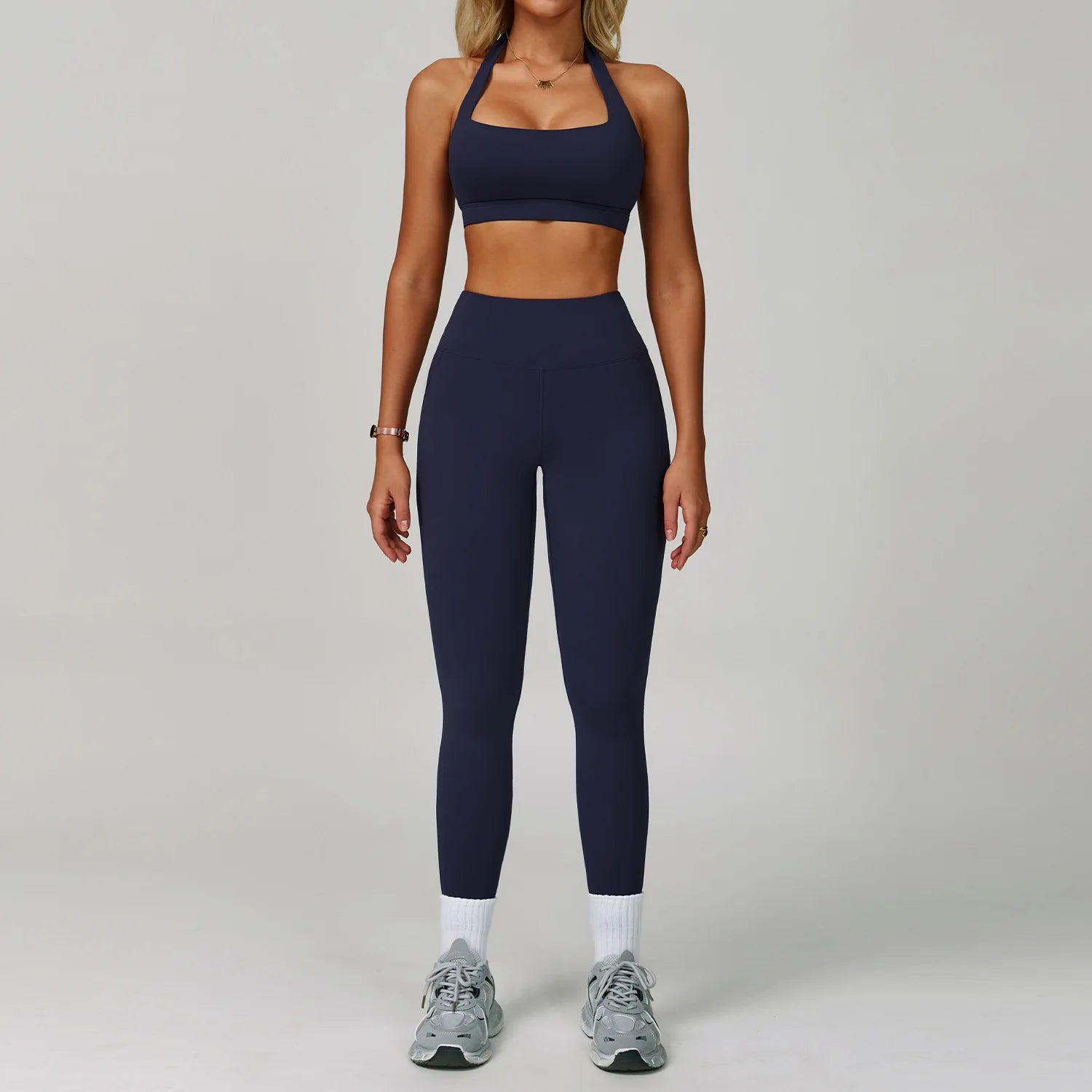 Women's Tracksuit 2 Piece Set Fitness Clothes Yoga Sets Sportswear Workout Bra High Waist Leggings Set Gym Clothing Sports Suits - ATFH
