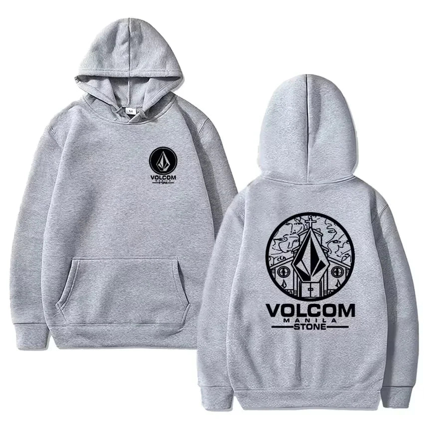 New Fashion Hoodie Women and Man Hoody Volcom Stone Double-sided Casual Graphic Sports Tops Breathable Streetwear Clothing