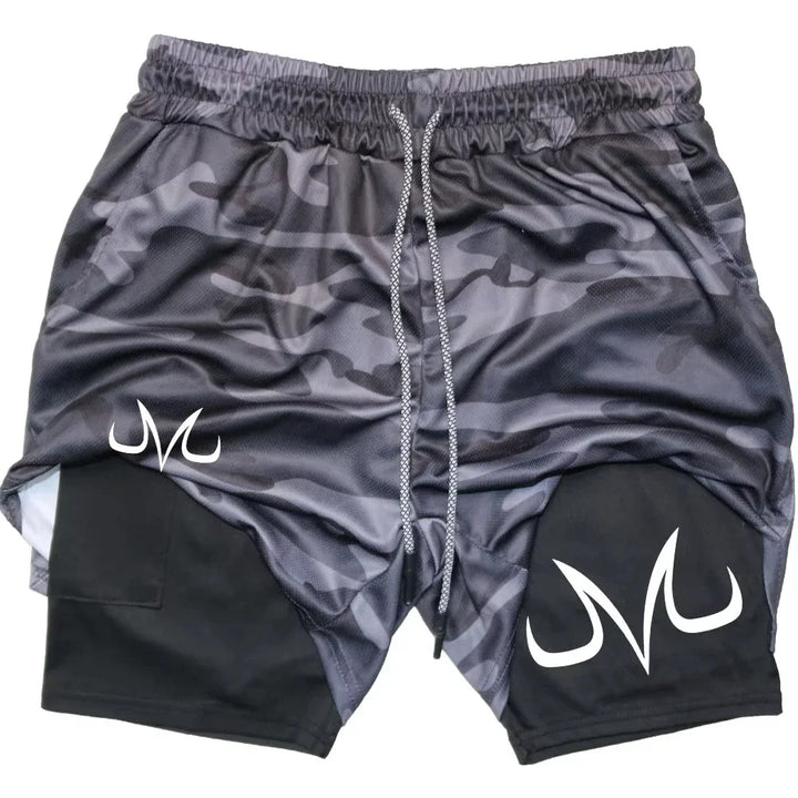 Anime Performance Shorts Toji Printed Men GYM Casual Sports Shorts Workout Running Mesh 2 In 1 Sport Short Pants