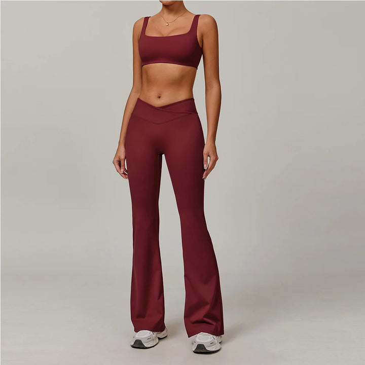 2 Pieces Yoga Set Workout Sets Women Tracksuit Gym Push Up Fitness Running Workout Clothes Sport Bra Leggings Suit Activewear - ATFH