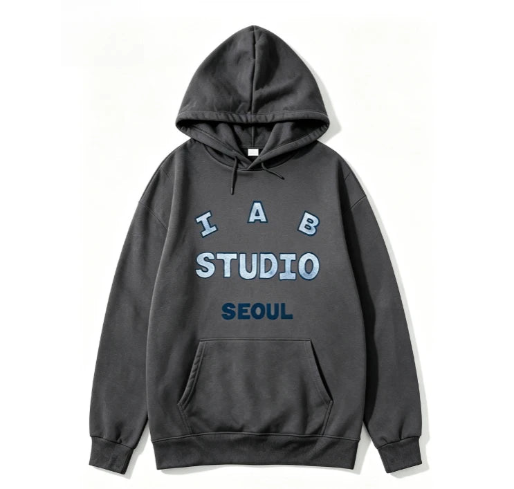2026 new Hoodie with mottled distorted patterns multi-line text graphics with gradual color changes suitable for both men women