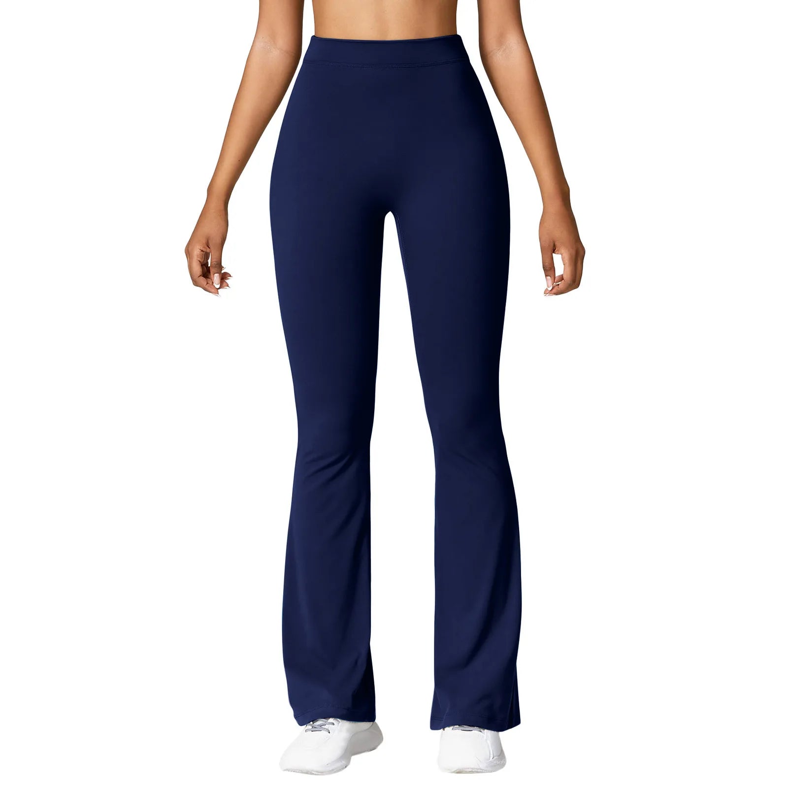 Fashion Micro Horn Leggings Women V-back Waist Sports Pants High Waist Push Up Butt Gym Pants Solid Slim Casual Leggings ATFH