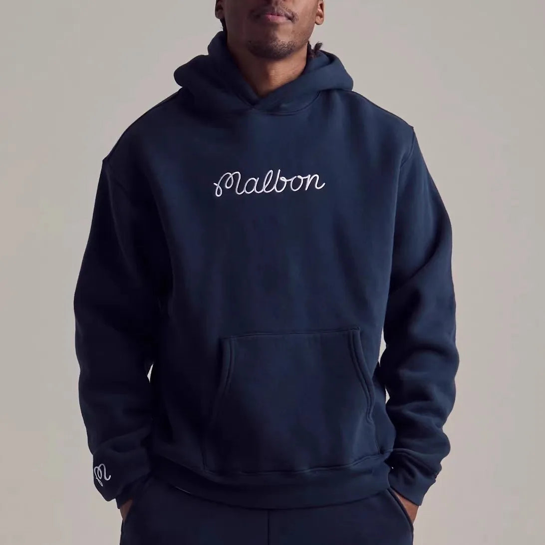 malbon Golf Men’s Pullover Hoodie 2026 Casual Sports Sweatshirt Long Sleeve Hooded Golf Top for Outdoor Training