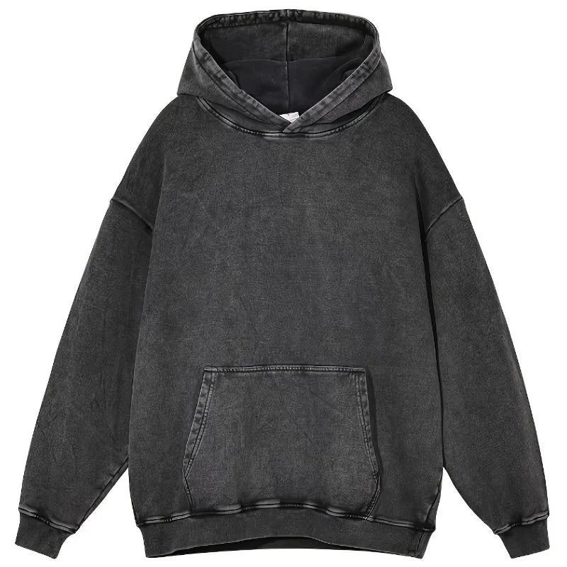 Retro American Hip-hop Street Style Retro Autumn and Winter New Washed Loose Trendy New Unisex Hoodie