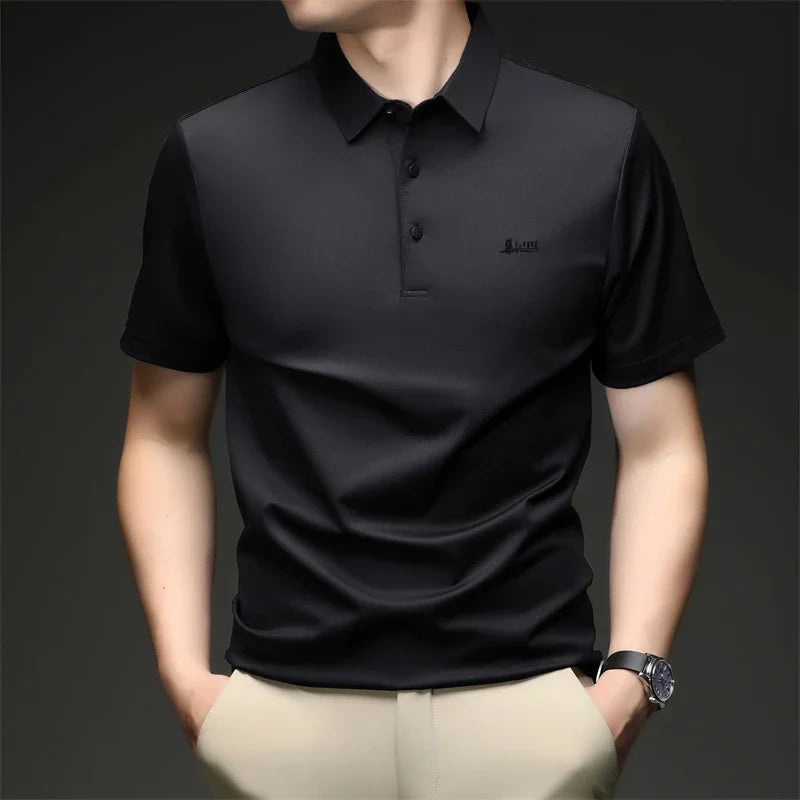 Men Breathable Polo Shirt Short Sleeve Casual Style For Men Perfect For Daily Work Travel Outdoor Leisure And Business Meetings