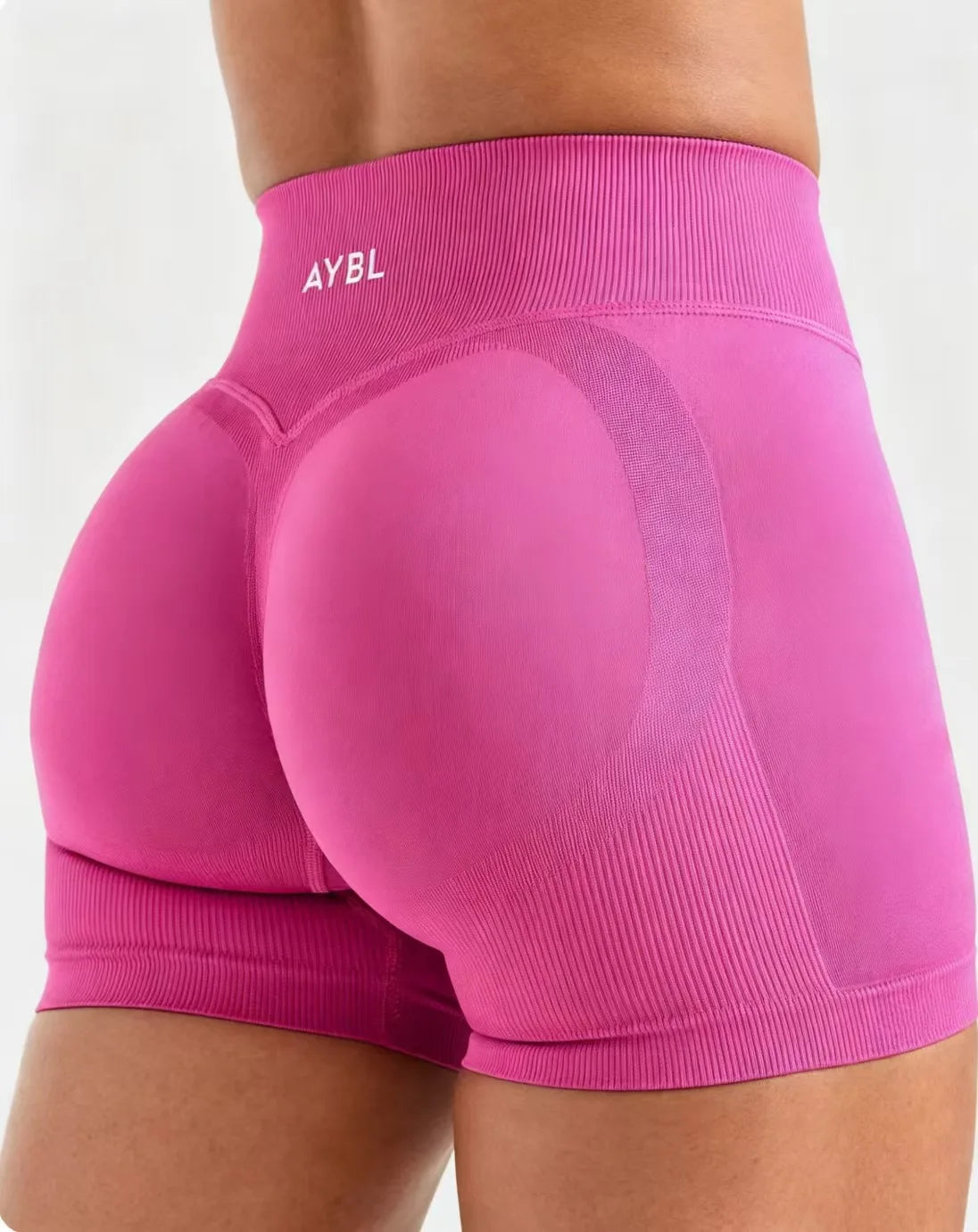 Shorts de yoga sans couture taille basse pour femme, effet froncé, extensibles, pour le sport et le fitness