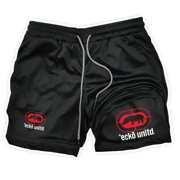 Men Running Shorts 2 in 1 Double-deck Sport Shorts Sportswear Gym Fitness Short Pants Training Jogging Bottom Men's Clothing