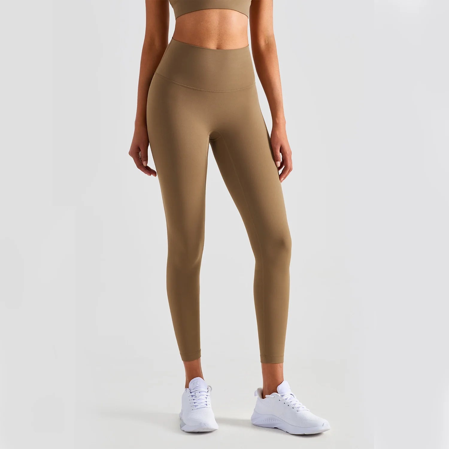 Solid Color High Waist Yoga Legging Athletic soft Women Sport Pant Tight Butter Gym Comprehensive Training Jog Back Waist Pocket - ATFH