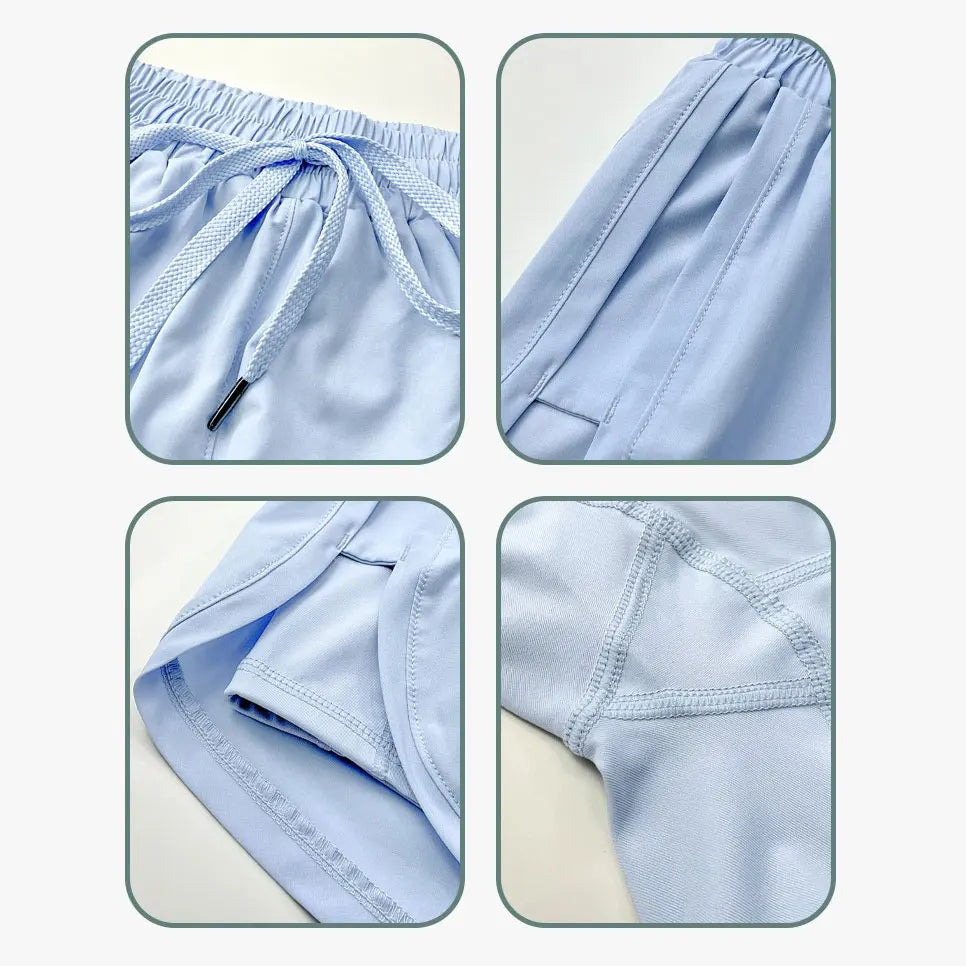 2 in 1 Women Running Shorts Yoga Clothes Fitness Elastic Summer Workout Female Jogging Leggings For Ladies Gym Sport Shorts Tahsi Fashion House
