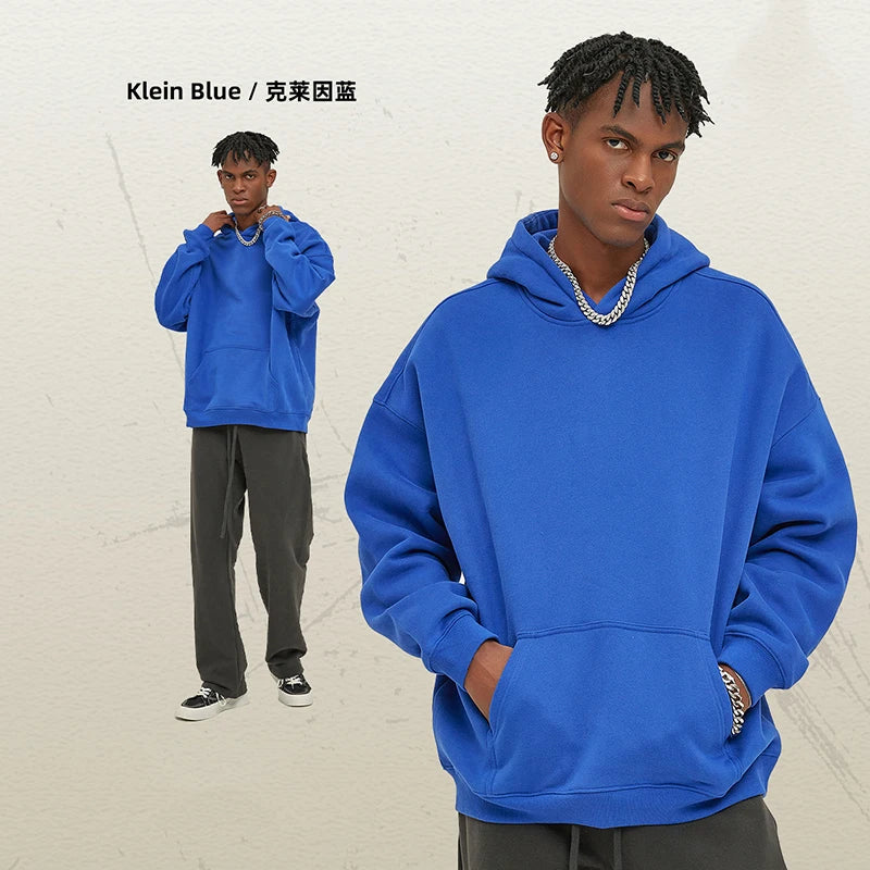 IEFB New Loose Fleece Trendy Hoodies Men Oversize Thickened Hooded Stylish Men's Sweatshirt 2026 Autumn Winter Pullover 9X1304 - ATFH