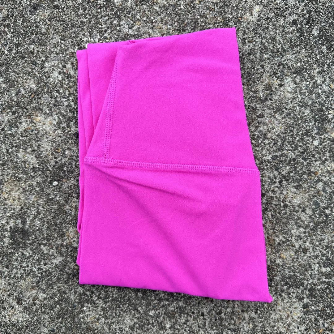 Solid Color High Waist Yoga Legging Athletic soft Women Sport Pant Tight Butter Gym Comprehensive Training Jog Back Waist Pocket - ATFH