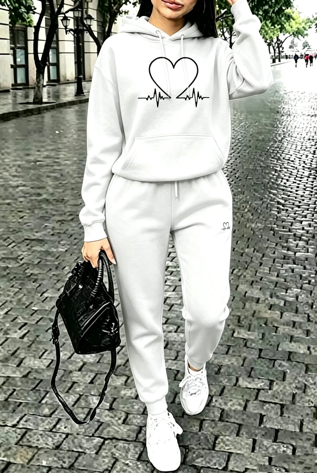 Womens Outfits Casual Hooded Sweatshirts Outdoors Sports Jogging Clothing Fall Winter Sportswear 2026  two piece sets