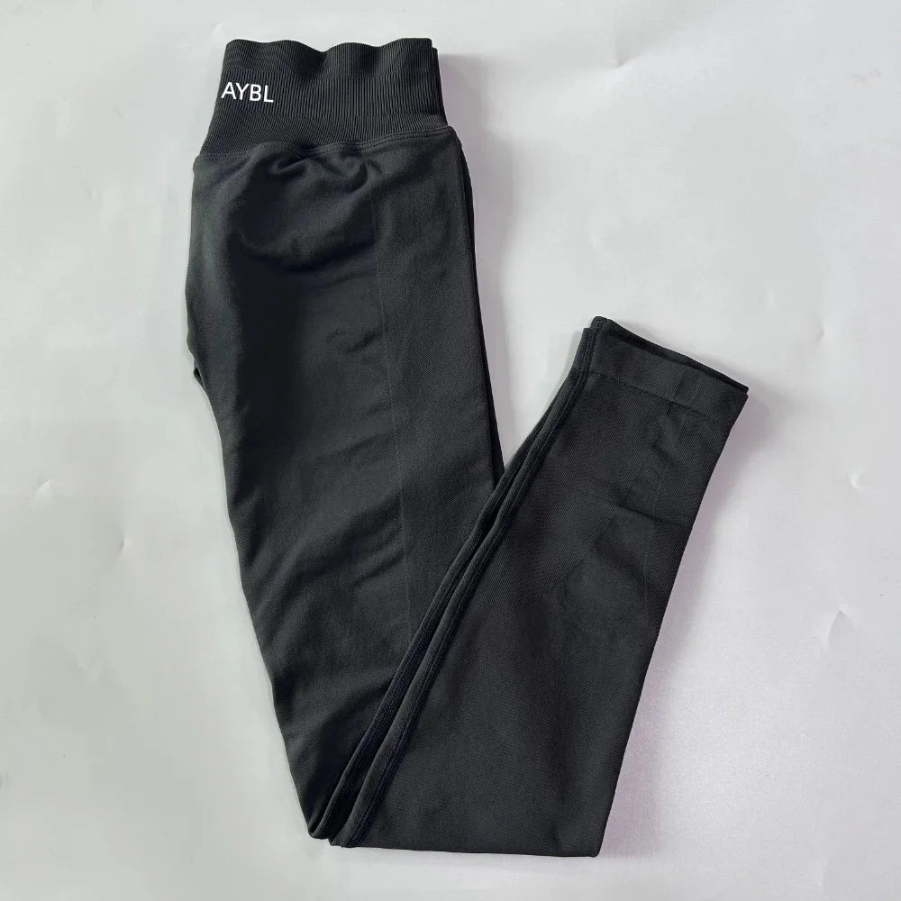 Impact Halter Top Impact Leggings for Women Seamless Sports Yoga Pants Low Ribbed Band Gym clothes Fitness Workout Clothes - ATFH