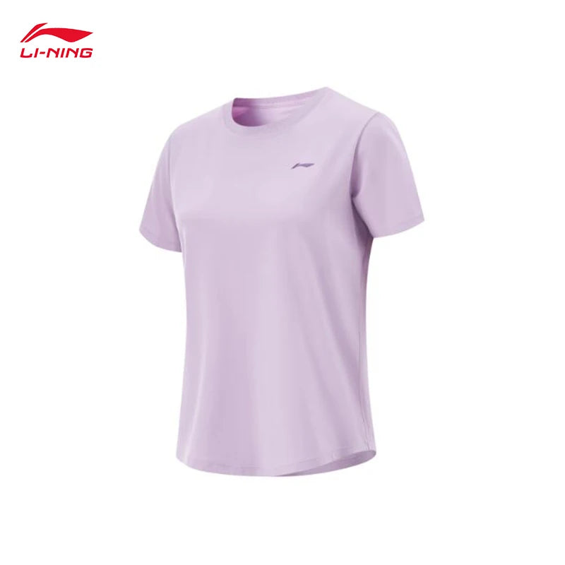 LI-NING Fitness series Women's ice comfortable loose short sleeved T-shirt Sports Tee Tops ATSV044 - ATFH