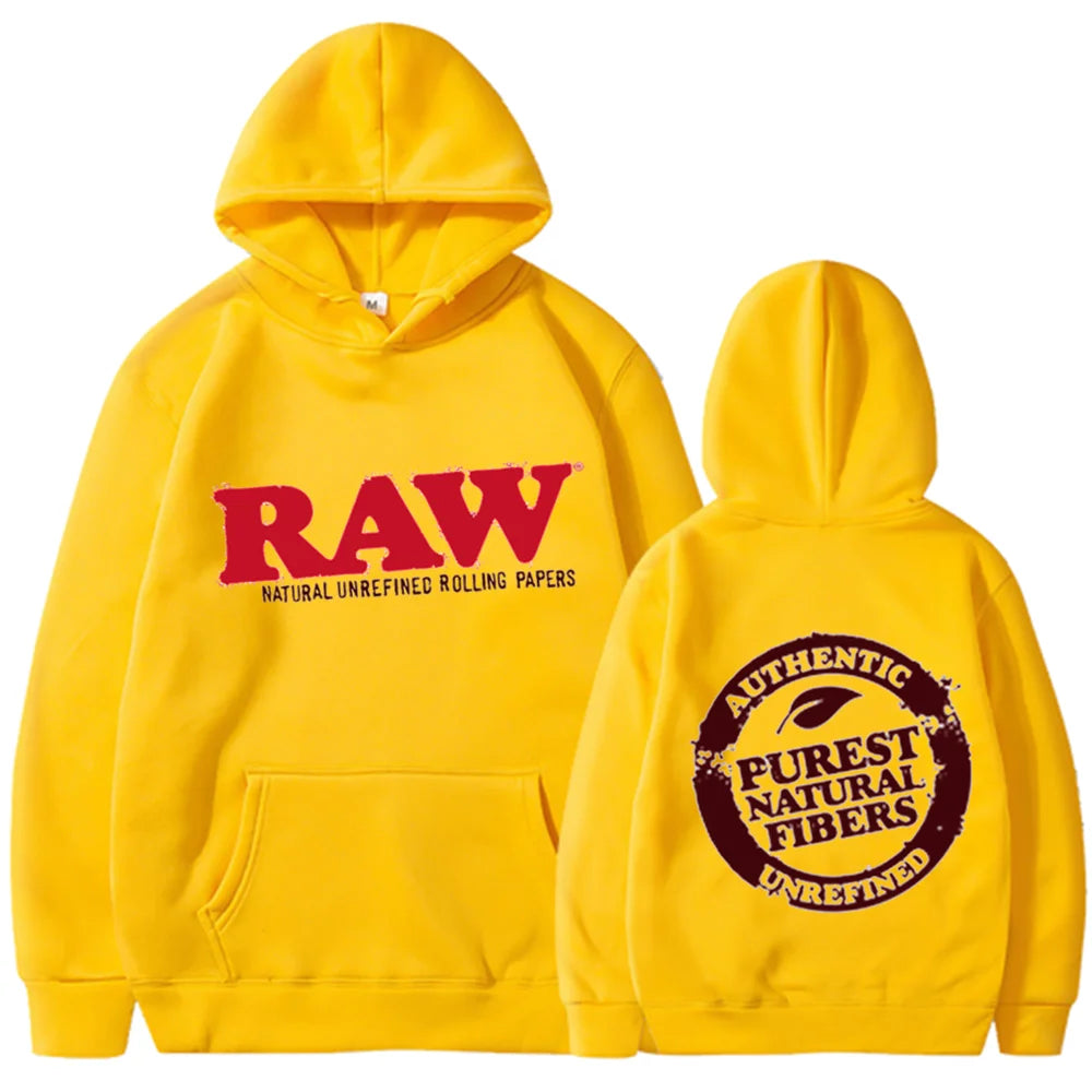 RAW 2026 Fashion Hoodie Men Sweater Fleece Hooded Harajuku Hip Hop Casual Men Ladies Hoodie High Quality Pullover Hoodie - ATFH