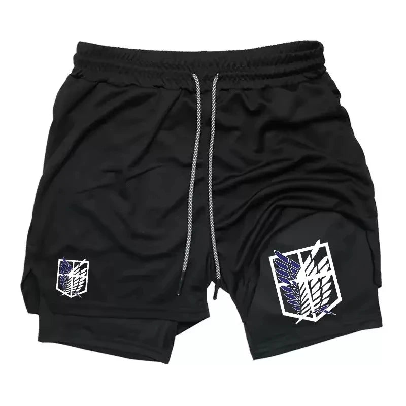 2025 New Two-in-One Sports Shorts, Men's Sportswear Breathable and Casual Double-Layer Basketball Shorts M-3XL