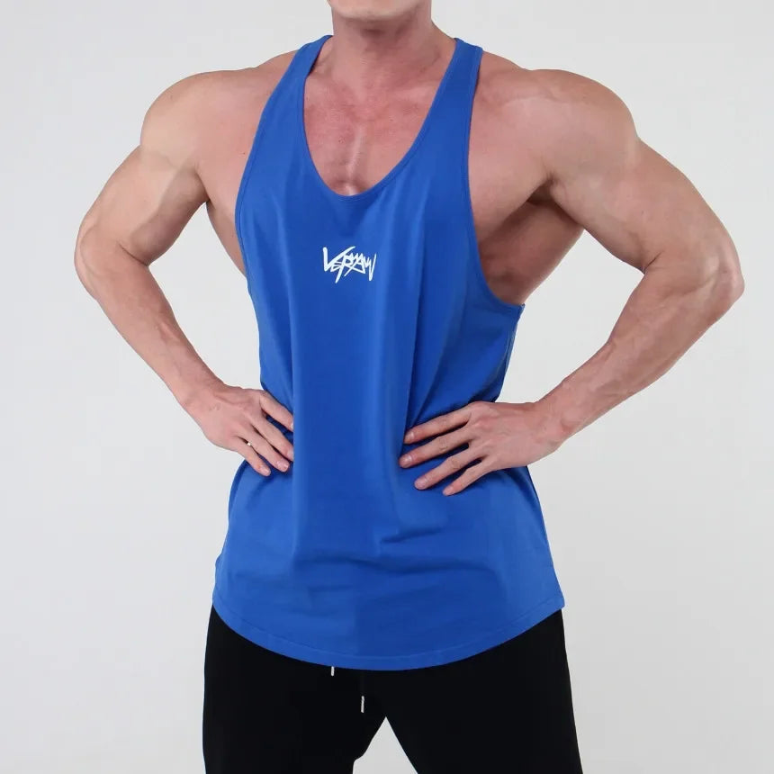 Men's Tank Tops Y Back Stringer Sleeveless Shirts for Men Workout Gym Bodybuilding