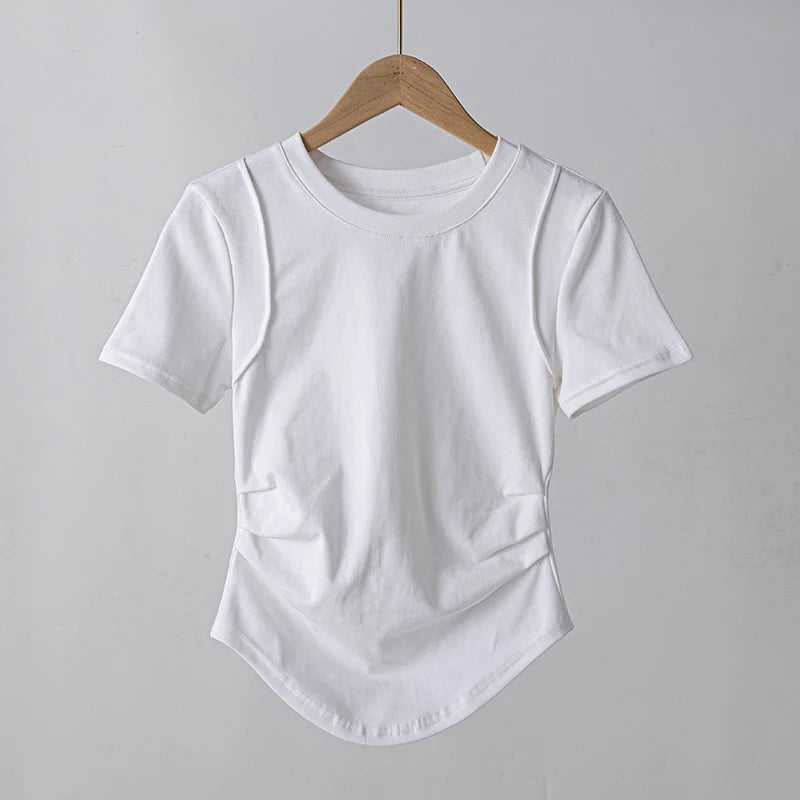 Women's T-shirts Sport Top Womans Clothing Sports Shirt Woman Women's Dry Fit T-shirt Gym Woman Clothes Fitness Compression Yoga - ATFH