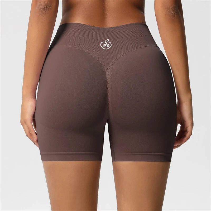 Women Bum Three Waist Sections Sports Shaping Shorts Seamless Sports Shorts For Women Cycling Jogging Fitness High Waist Push Up Tahsi Fashion House
