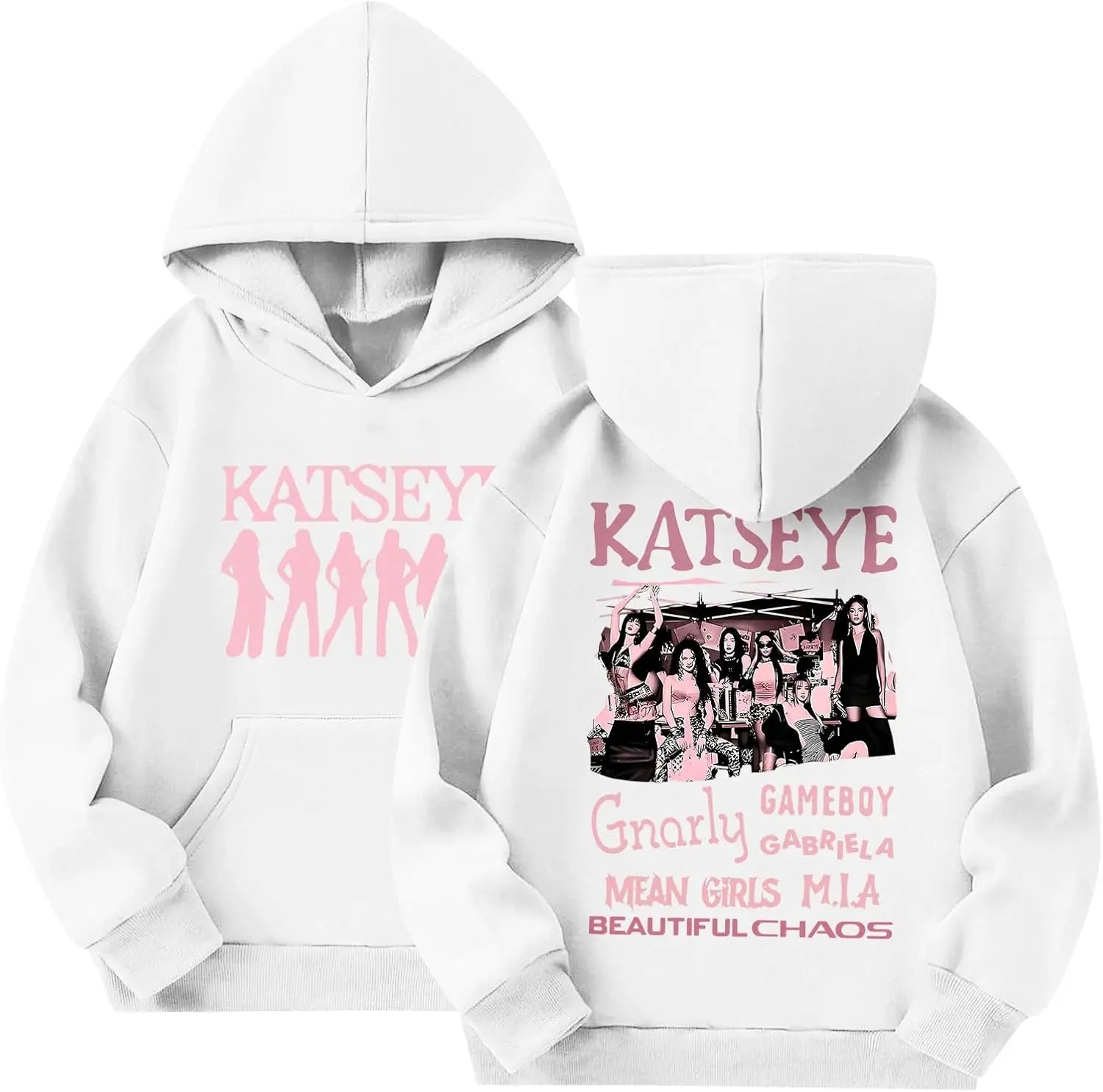 Kids Katseye Hoodies for Girls Katseye Merch Graphic Sweatshirts Long Sleeve Hoodie