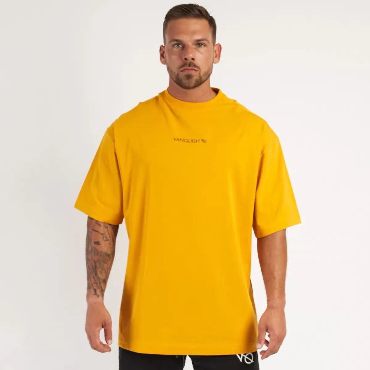 New Muscle Captain Fitness Men's Running Sports Casual Exercise Short-sleeved Cotton Breathable Multi-color T-shirt ATFH