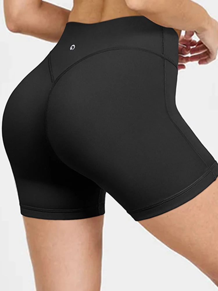 Summer Women's High-Waist Breathable Yoga Shorts High Elastic Running Tights Leggings Cycling Workout Gym Sports Shorts Tahsi Fashion House