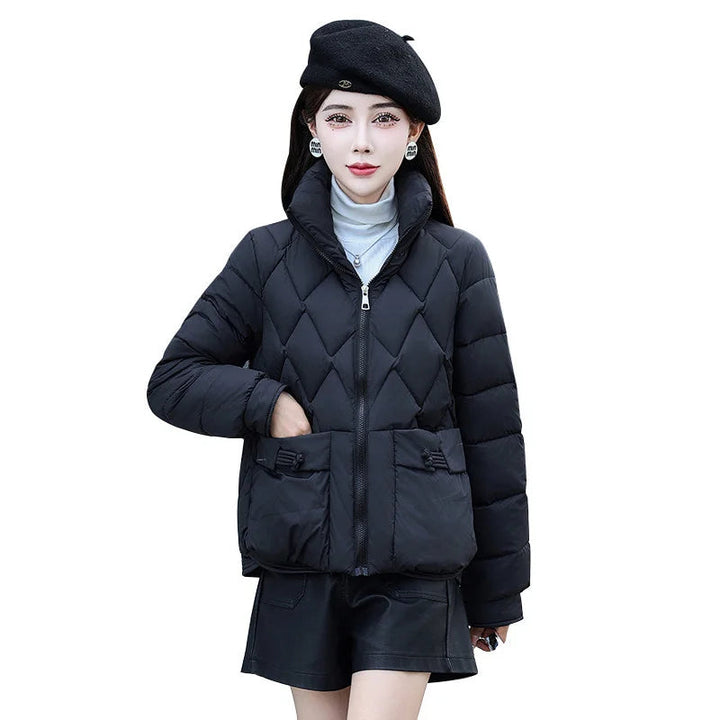 New Short Parka Coat Standing Collar Thicken Down Cotton Jacket Winter Warm Bread Jackets Korean Women Receive High Praise ATFH