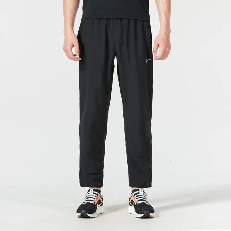 Nike Men's Sports Pants Straight-Leg Sweatpants Woven Quick-Dry Breathable Ice Silk Casual Pants Fb7491-010